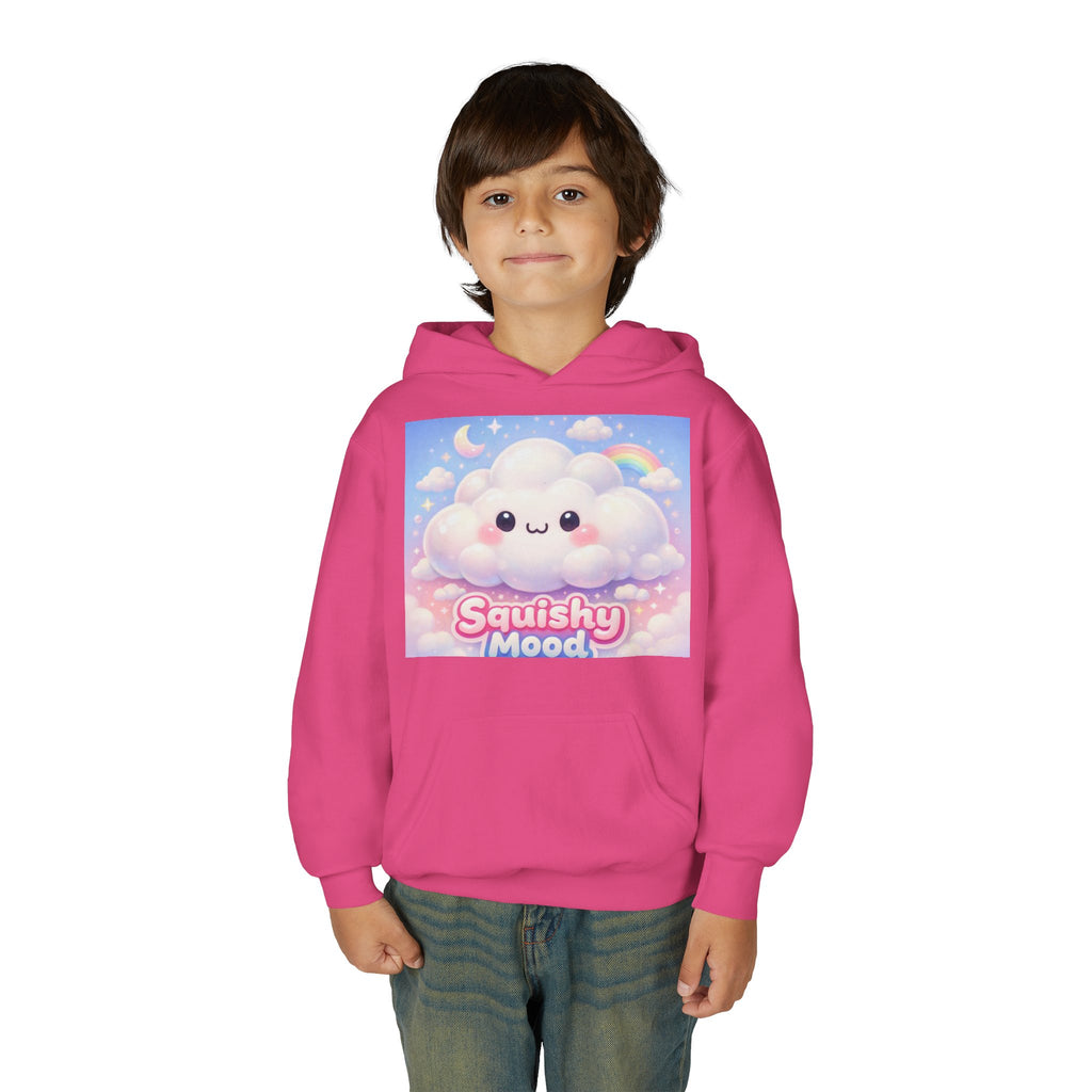 Kawaii 'Squishy Mood' Youth Hoodie – Cute Cloud Rainbow Sweatshirt
