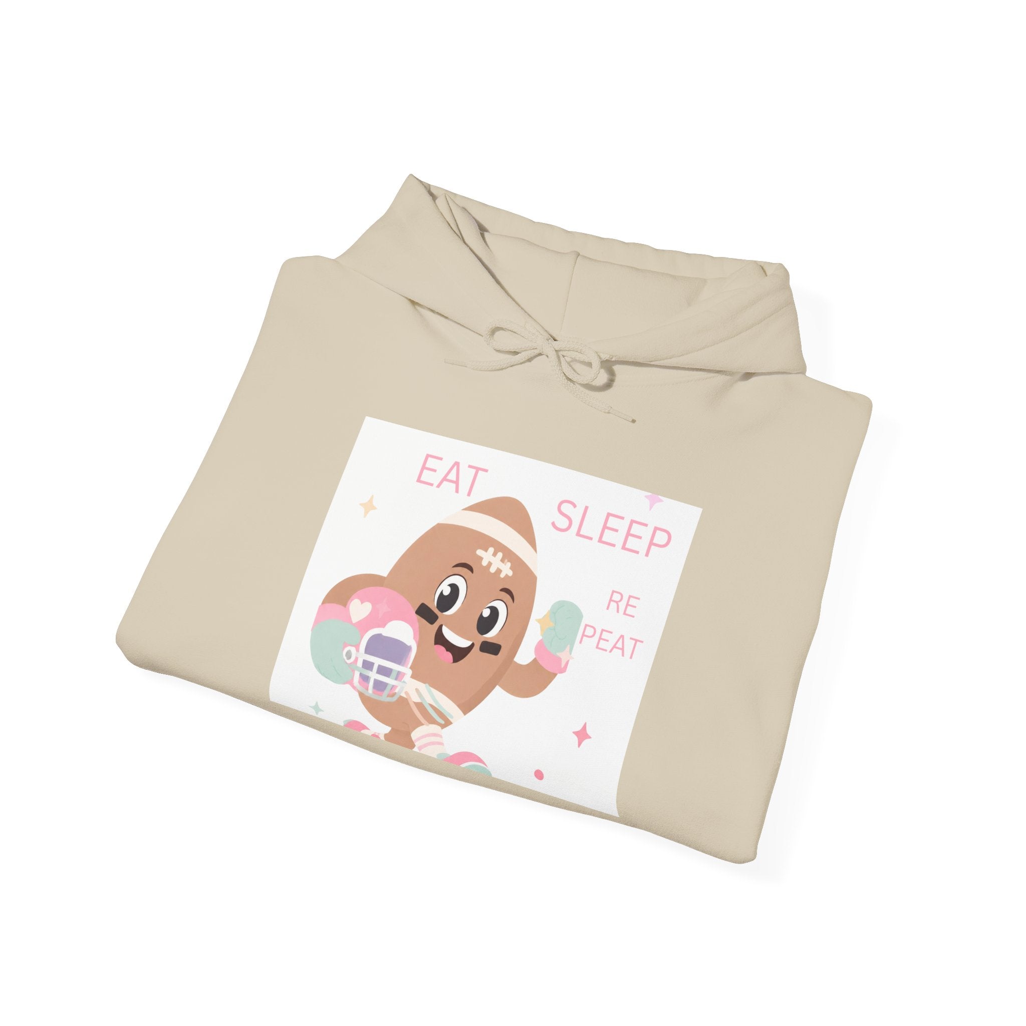 Cute Donut Hoodie "Eat Sleep Be Sweet" – Kawaii Dessert Pullover