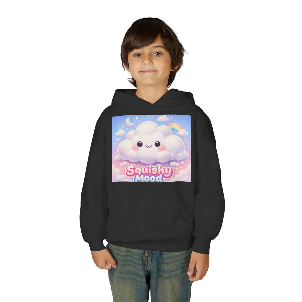 Kawaii 'Squishy Mood' Youth Hoodie – Cute Cloud Rainbow Sweatshirt