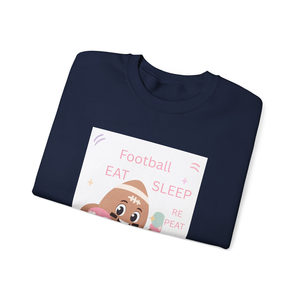 Football Eat Sleep Repeat Crewneck Sweatshirt
