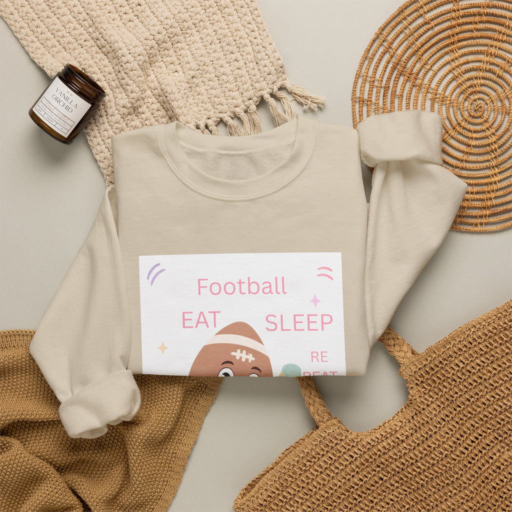 Football Eat Sleep Repeat Crewneck Sweatshirt