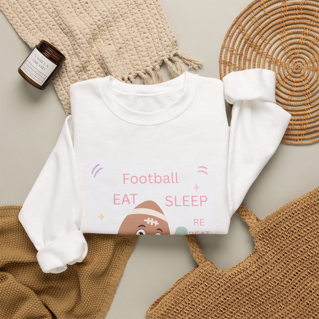 Football Eat Sleep Repeat Crewneck Sweatshirt