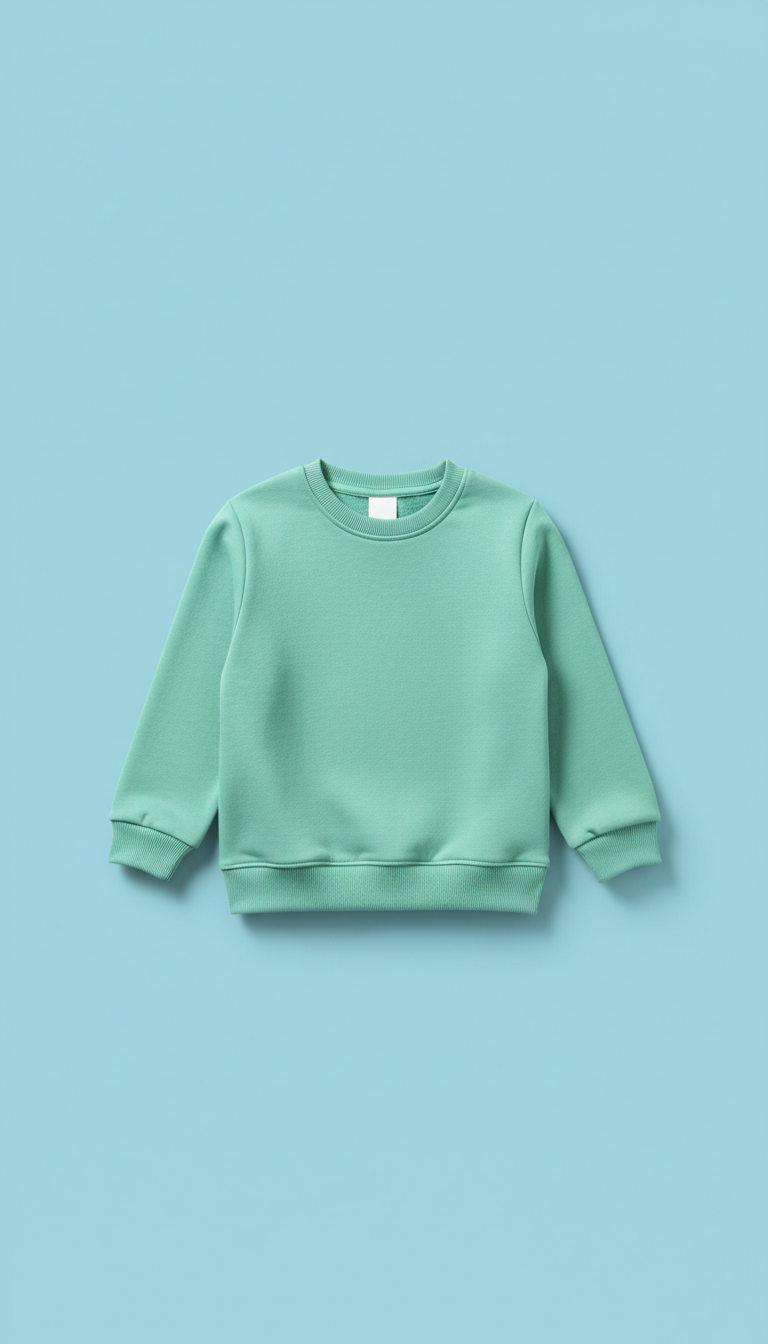 Minty Green Kids' Crewneck Sweatshirt
