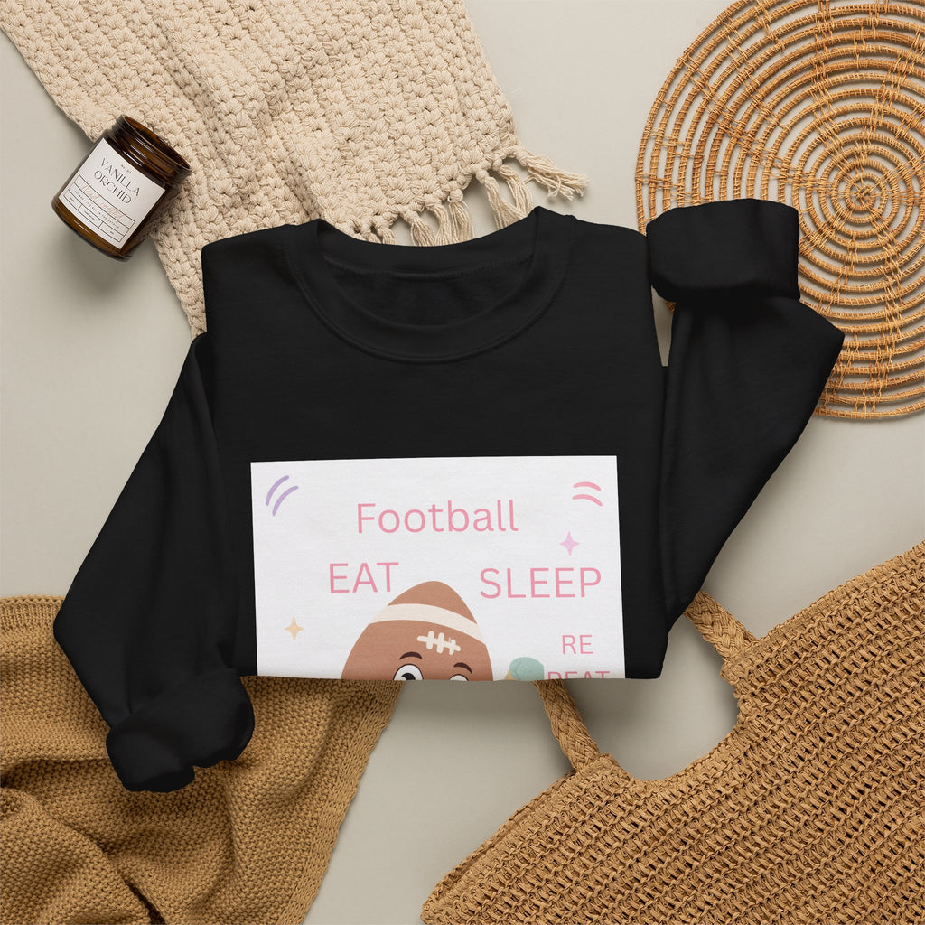 Football Eat Sleep Repeat Crewneck Sweatshirt