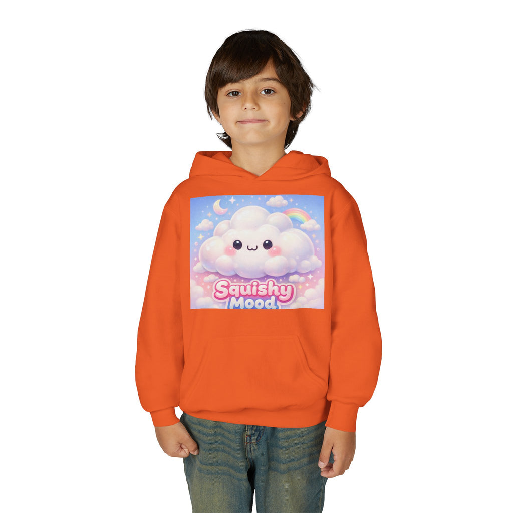 Kawaii 'Squishy Mood' Youth Hoodie – Cute Cloud Rainbow Sweatshirt