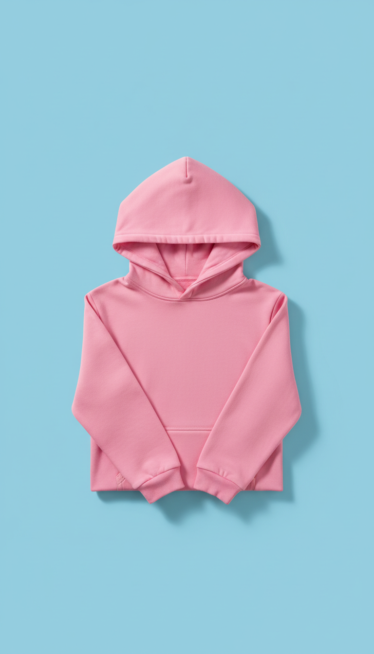 Bubblegum Pink Cotton Hoodie