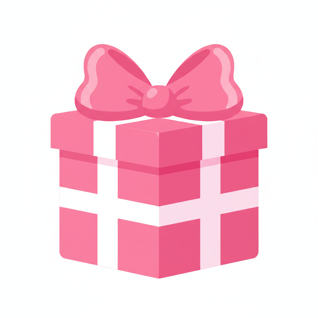Kawaii Pink Gift Box Favicon